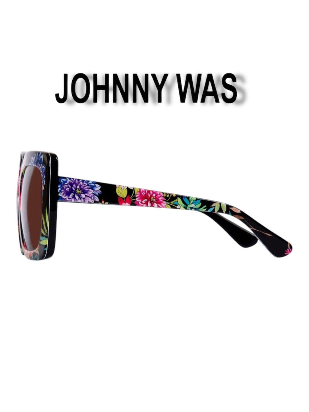 Johnny Was Sutton Printed Sunglasses Dreamer Noir Boho Square Box Set NWT - Picture 3 of 7